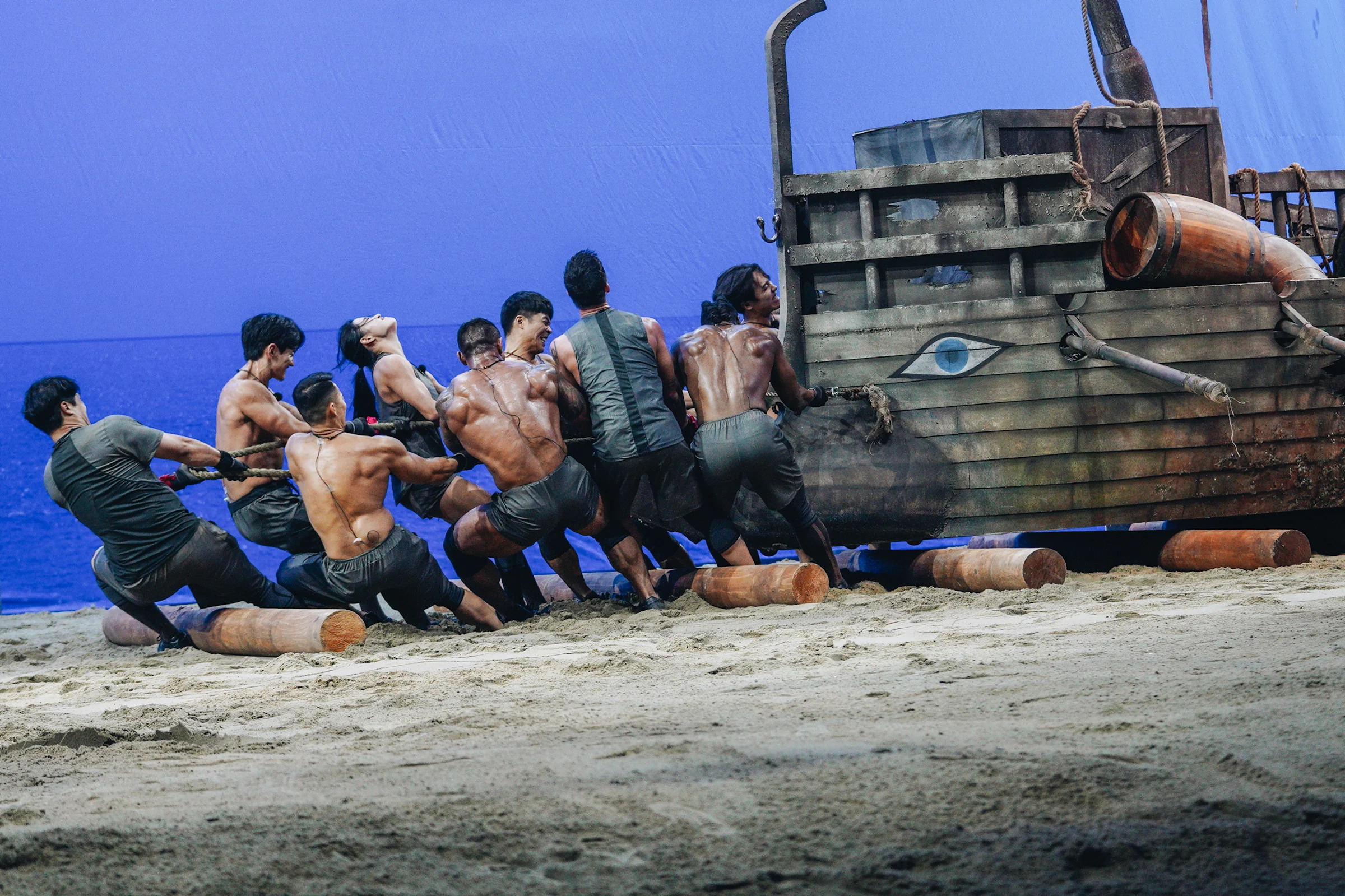 Moving a 1.5-ton ship